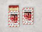 Personalized Christmas Matchboxes - Merry Christmas Custom Photo & Family Name Design