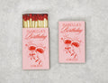 Personalized Birthday Matchboxes - Pink Cheers Custom Name & Date Design