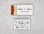 Personalized wedding matchboxes with The Perfect Match design - front view