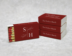 Personalized Wedding Matchboxes with Elegant Script Typography - Side View Detail Shot