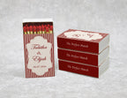 Personalized Wedding Matchboxes with Elegant Script Typography - Side View Detail Shot