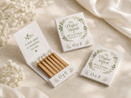 Personalized Wedding Matchbooks - Side view showing matchbook thickness and quality craftsmanship