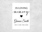 In Loving Memory matchboxes with colored matches inside