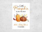 Personalized Baby Shower Matchboxes - A Little Pumpkin Is On The Way Custom Name & Date Design
