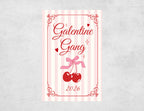 Personalized Galentine's Day Matchboxes - Cherry 'Galentine Gang' Design for Besties