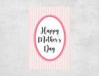 Personalized pink stripe Mothers Day matchboxes with custom photo - front view