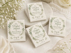 Personalized Wedding Matchbooks - Opened view with 20 premium matches and custom printing inside