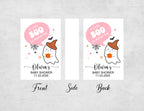 Personalized Baby Shower Matchboxes - Cute Ghost 'A Little BOO Is Almost Due' Design