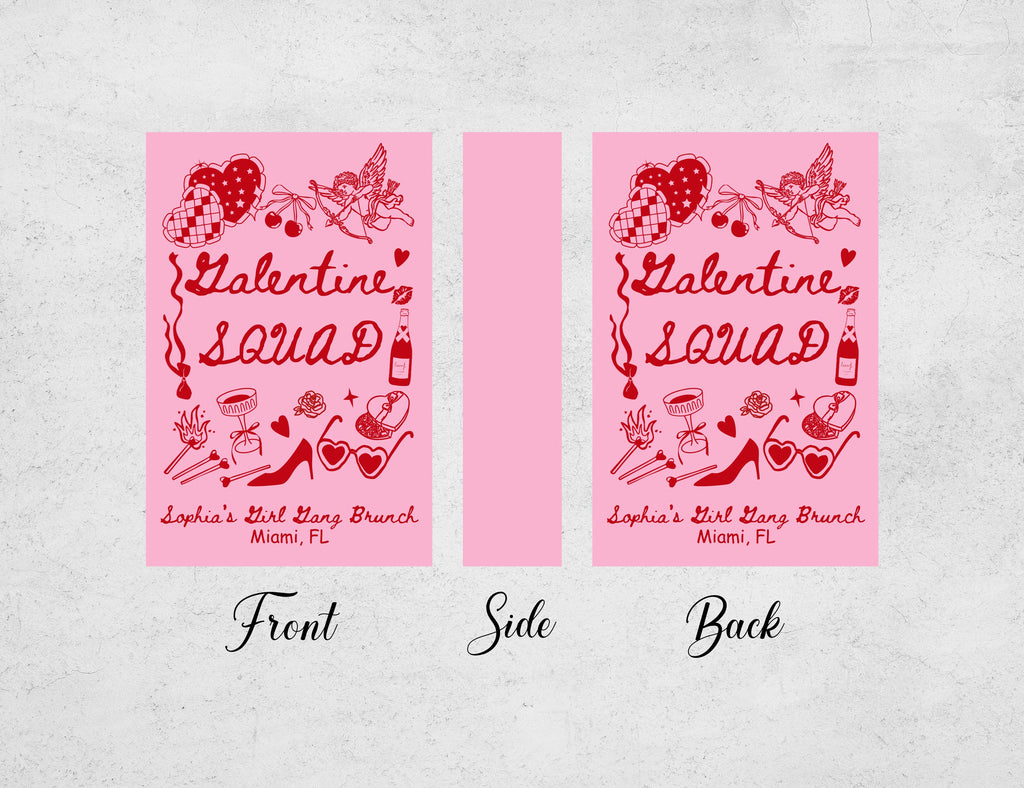 Elegant Valentine Squad matchbox for Valentines Day celebration