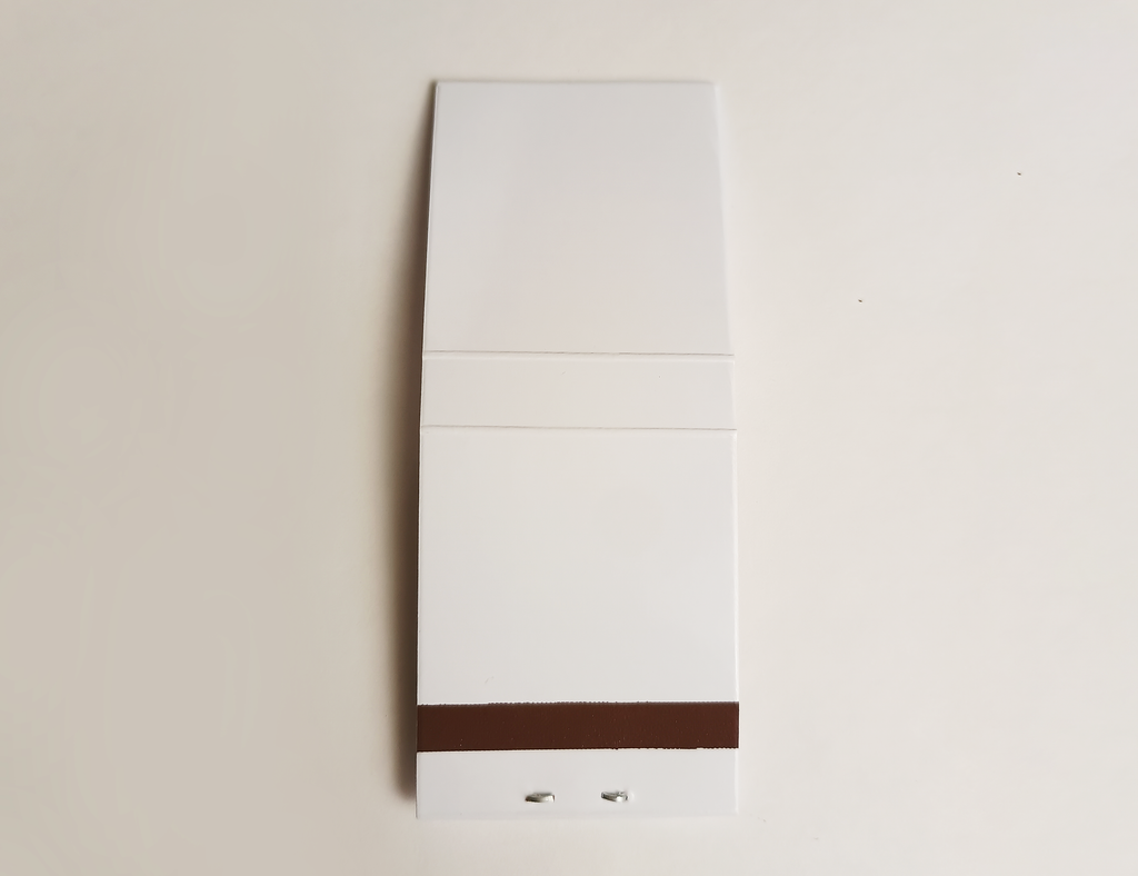 Three-sided matchbook with custom artwork and strike strip