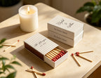 Personalized Wedding Matchboxes with Classic Striped Pattern - Product Scale Reference