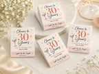 Personalized 30th Birthday Matchbooks - Side view showing matchbook thickness and quality