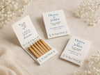 Personalized Baby Shower Matchbooks - Side view showing matchbook thickness and quality