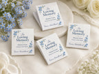 Personalized Memorial Matchbooks - Opened view with 20 matches and custom printing inside