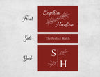 Personalized Wedding Matchboxes with Elegant Script Typography - Lifestyle Setting Display