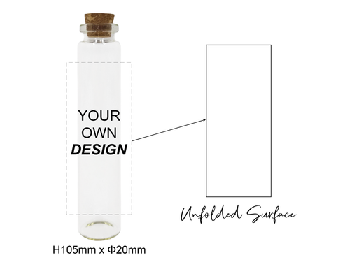 Custom Bottled Matches 20mm x 105mm front view
