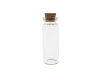 Personalized short slim glass match bottle with UV customization - front view