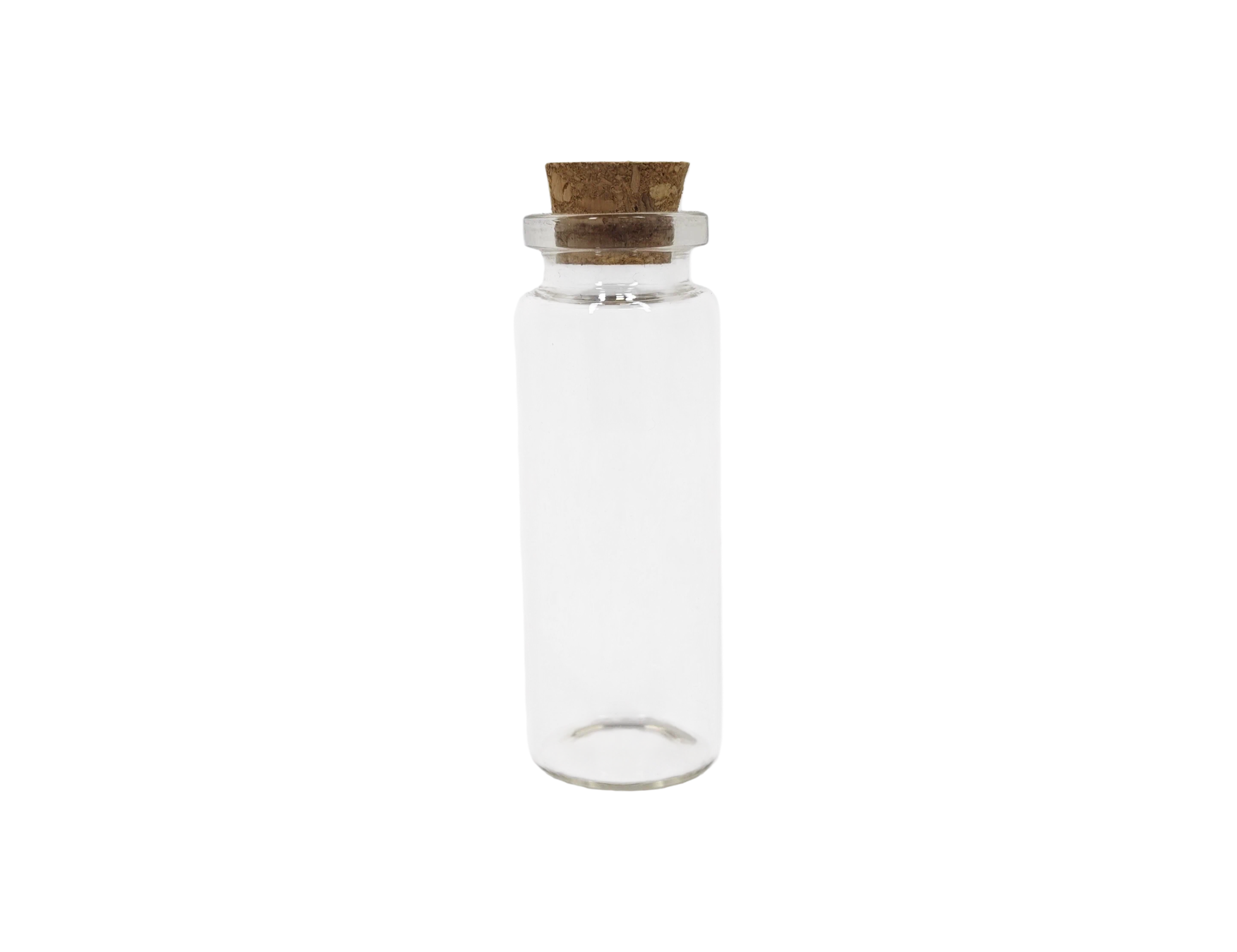 Personalized short slim glass match bottle with UV customization - front view