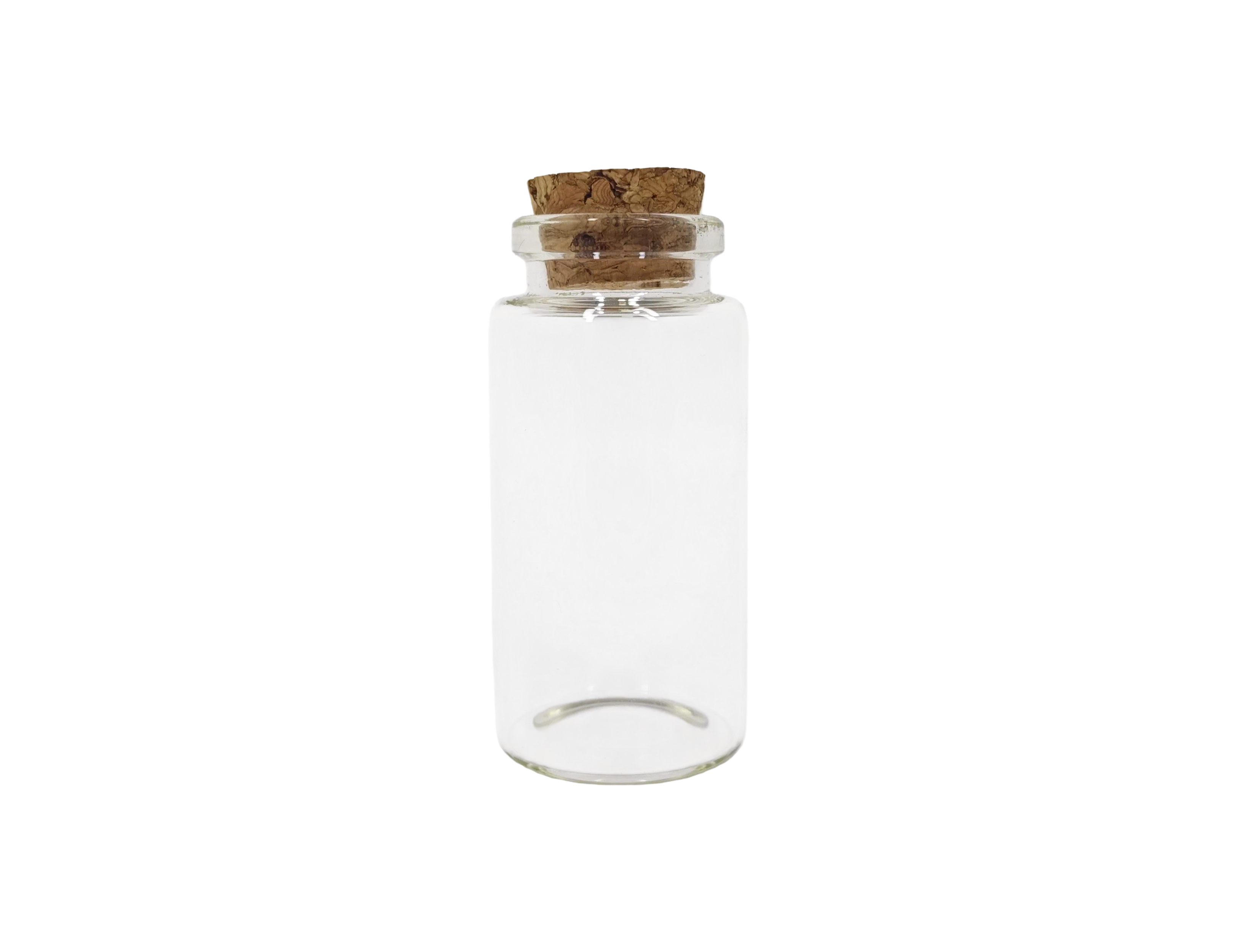 Personalized short wide glass match bottle with UV customization - front view