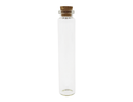 Personalized tall slim glass match bottle with long matches - front view