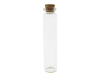 Personalized tall slim glass match bottle with long matches - front view