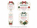 Personalized Christmas Glass Bottle Matches - Custom Holiday Favors