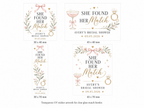 Personalized Bridal Shower Glass Bottle Matches - She Found Her Match Favors