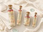 Personalized Seaside Beach Glass Bottle Matches - Custom Wedding Favors