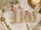 Personalized Home Sweet Home Glass Bottle Matches - New Home Favors - Custom Housewarming Favors