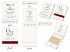 Personalized Baby Shower Matchbooks - Lifestyle display showing table setting decoration