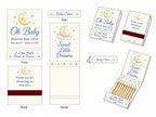 Personalized Baby Shower Matchbooks - Lifestyle display showing table setting decoration