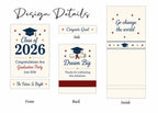 Personalized Graduation Matchbooks - Lifestyle display showing table setting decoration