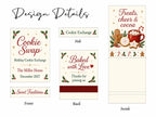 Personalized Christmas Matchbooks - Close-up detail of custom names and date design