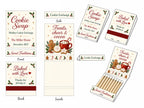 Personalized Christmas Matchbooks - Lifestyle display showing table setting decoration