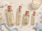 Elegant glass bottle with moon and stars design