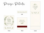 Personalized Wedding Matchbooks - Close-up detail of custom names and wedding date design